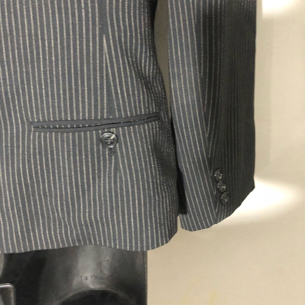 Barneys New York Striped Wool Blend Blazer 4 - Picture 4 of 8
